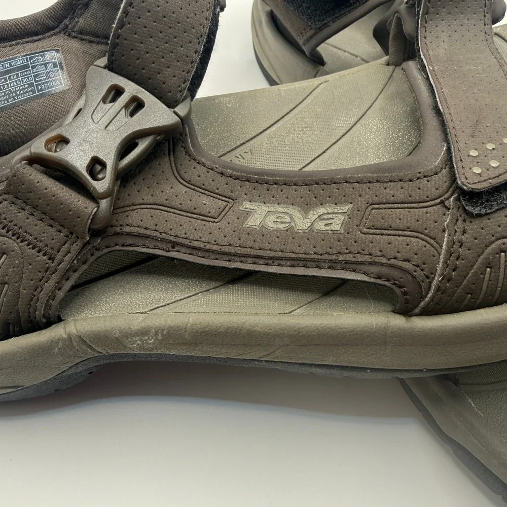 Teva Tanza Mens Brown Sport Sandals Hiking Water Shoes 1006912 Size 12